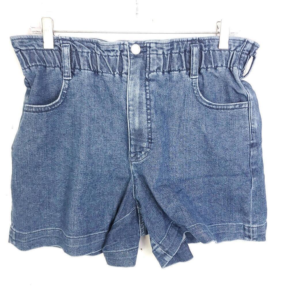 J Crew SHorts Womens Size 28 Paperbag Waist Medium Wash High Rise Stretchy